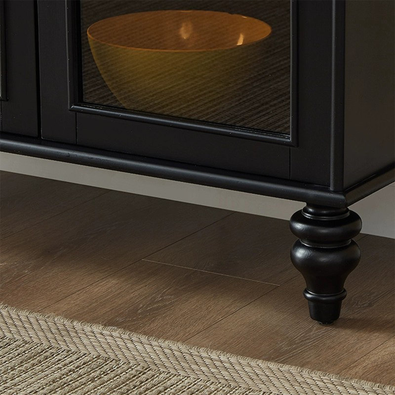 Black Solid Wood Sideboard