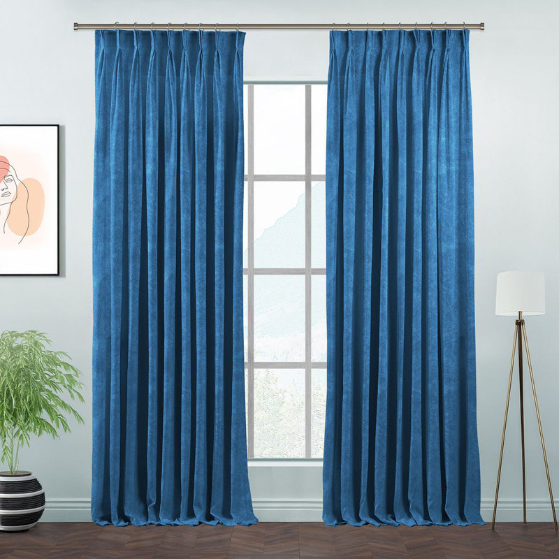 Room Darkening Single Curtain Panel, 190cm Width x 225cm Drop, Teal