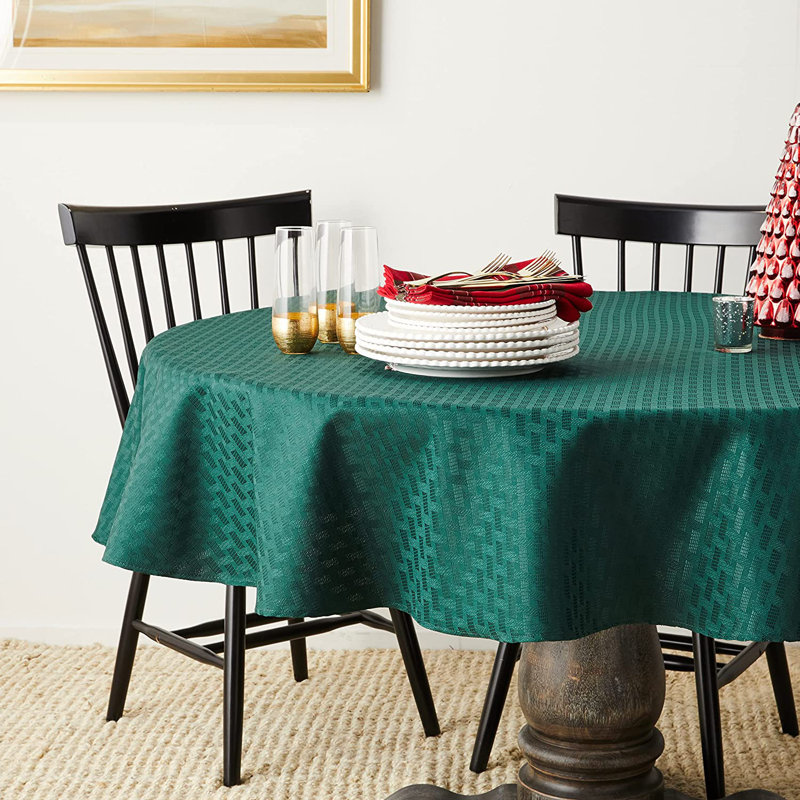 Motif rayé nervuré The Holiday Aisle®, 70 po x 70 po, Vert