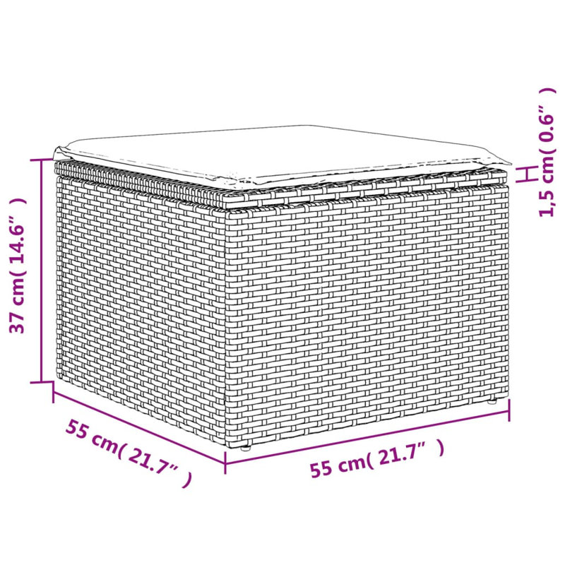 Ensemble de canapé de jardin Vidaxl beige