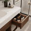 Meuble-lavabo flottant moderne de 36 po avec plateau en pierre frittée et lavabo en céramique