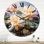 Blanc blanc jaune lotus romantique impression - horloge murale florale