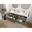 Meuble-lavabo double flottant 60 po avec dessus en quartz Roswell