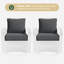 Housses de coussin de chaise de patio 8 pièces individuelles - 4 po d'épaisseur remplaçables hydrofuges pour canapé modulaire à 4 places-590443455