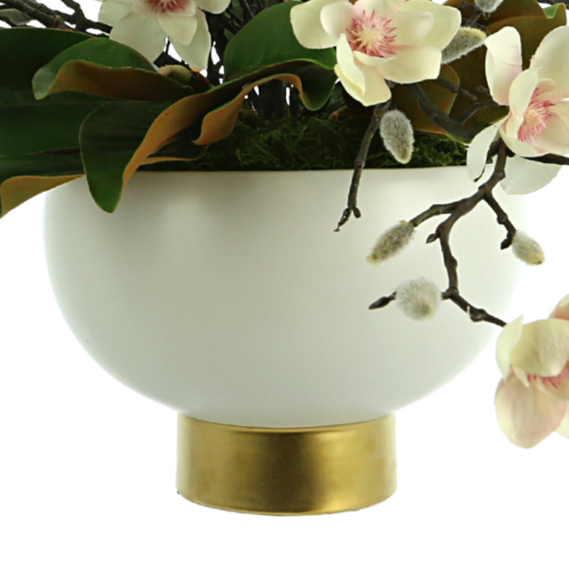 Butterfly Magnolia Floral Arrangement in Vase