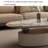 Light luxury modern oval rock panel coffee table-105170241-105170240