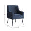 Fauteuil d'appoint à oreilles en tissu de velours Mid Mid Century Modern-1367510042