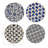 4-Piece Round Stoneware Coasters With Pattern