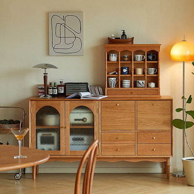 Armoire de rangement simple en bois avec buffet