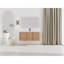 Meuble-lavabo mural 48 po avec lavabo en résine blanche et 3 portes à fermeture en douceur, contreplaqué, chêne imitation