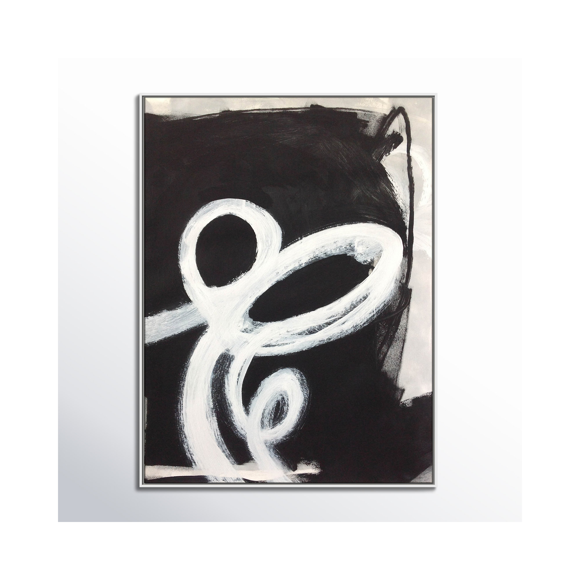 Ansonia Swirly Swirls II Print by , White Floater Framed, No Mat, 49.5" H x 37.5" W x 2" D