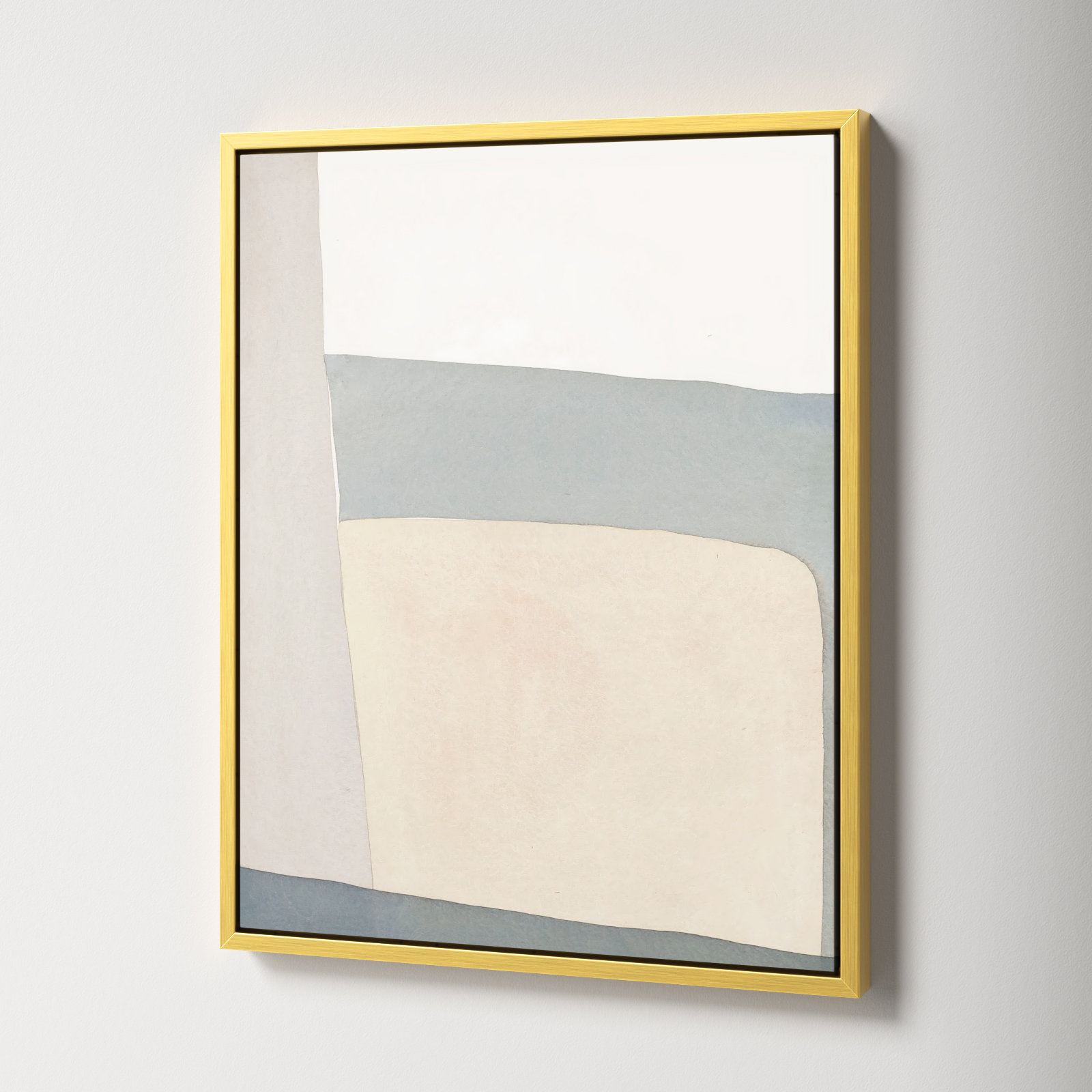 Simple Grey by Julia Balfour, Gold Framed Canvas, 25" H x 20" W x 1.4" D