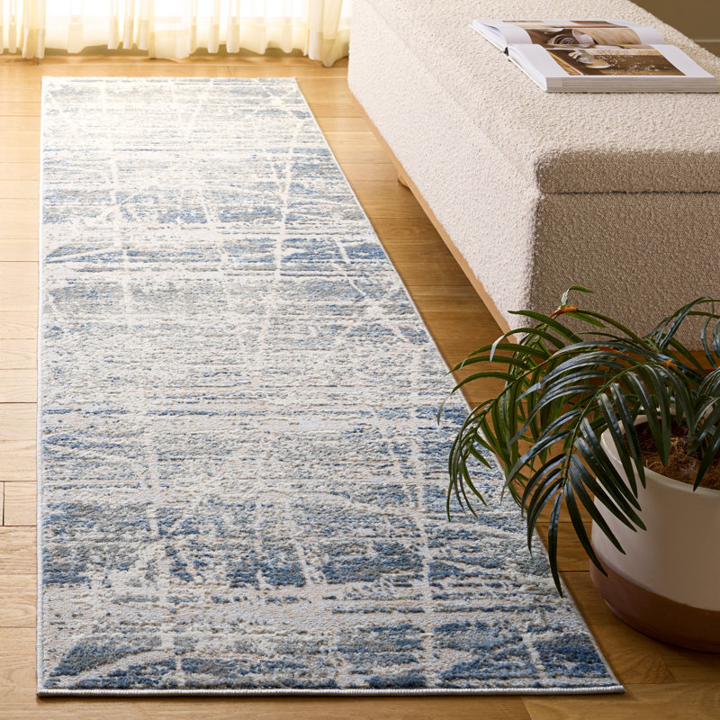 Palma 370 Performance Abstract Rug, 2'-2" X 9'-0" Runner