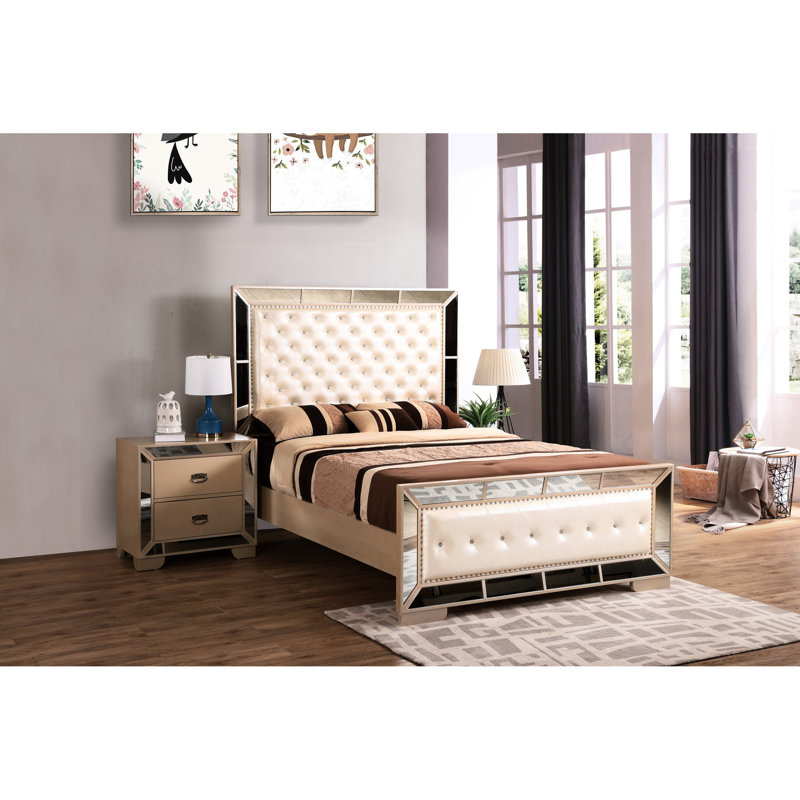 Grand lit moderne Pearl, flair fascinant, H 64 po x l 65 po x P 92 po, matériaux, finition, tracas - qualité d'assemblage minimaliste, blanc, trait rapide