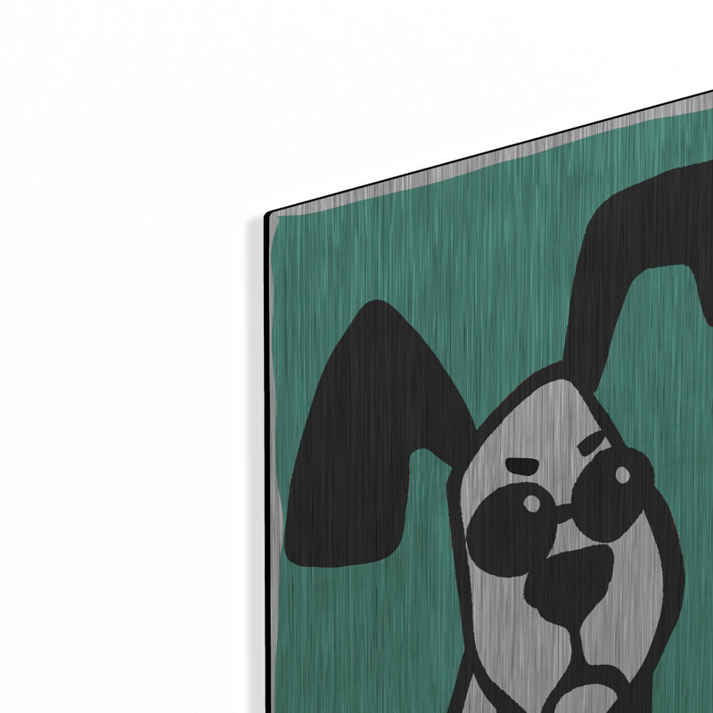 «Dog On Teal» par Irena Orlov, H 24 po x l 16 po