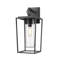 Lanterne murale d'extérieur en verre grainé noir Jadine-392242773