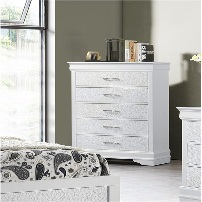 Mobilier de chambre à coucher à 5 tiroirs avec commode haute moderne 1Pc