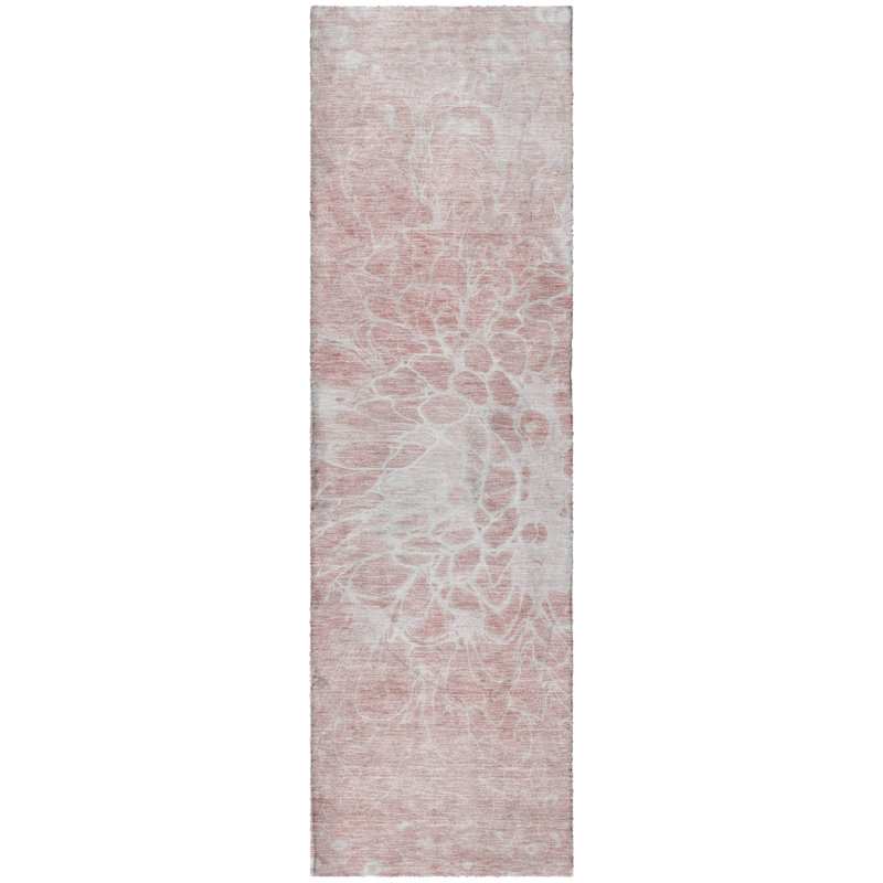 Tapis à poil long de qualité supérieure lavable à la machine ADS653, Rose, Tapis de couloir 2 pi 3 po x 7 pi 6 po