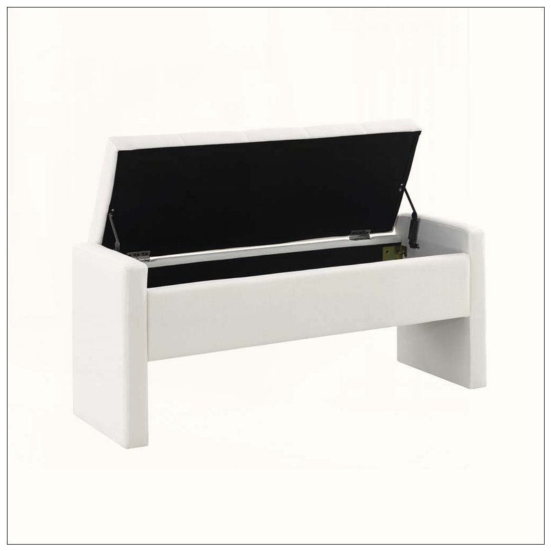 Banc de lit moderne avec rangement, Beige