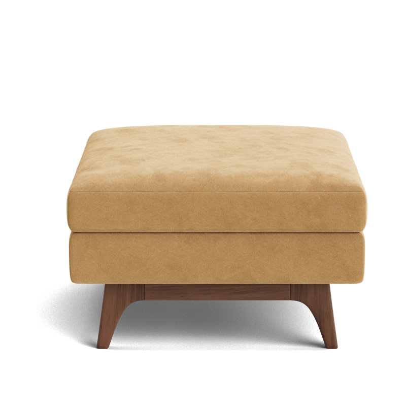 Tyler Ottoman, Performance Velvet - Nutmeg