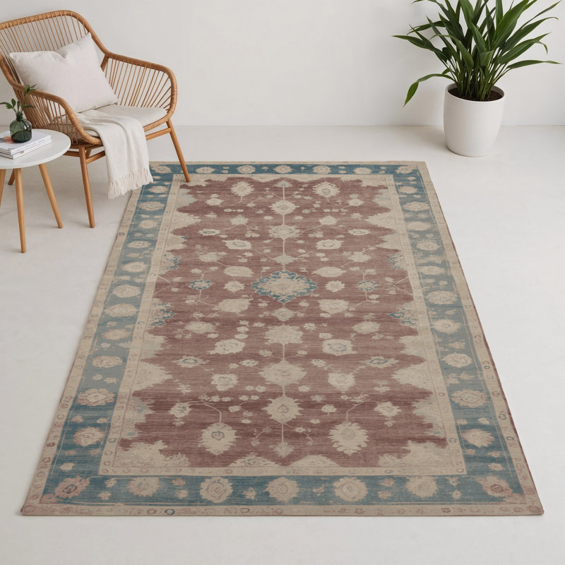 Overdyed Beige Indoor and Outdoor Area Rug, Rectangle 9' x 12'