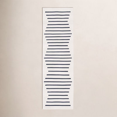 Mando Handmade Cotton Ivory/Black Rug