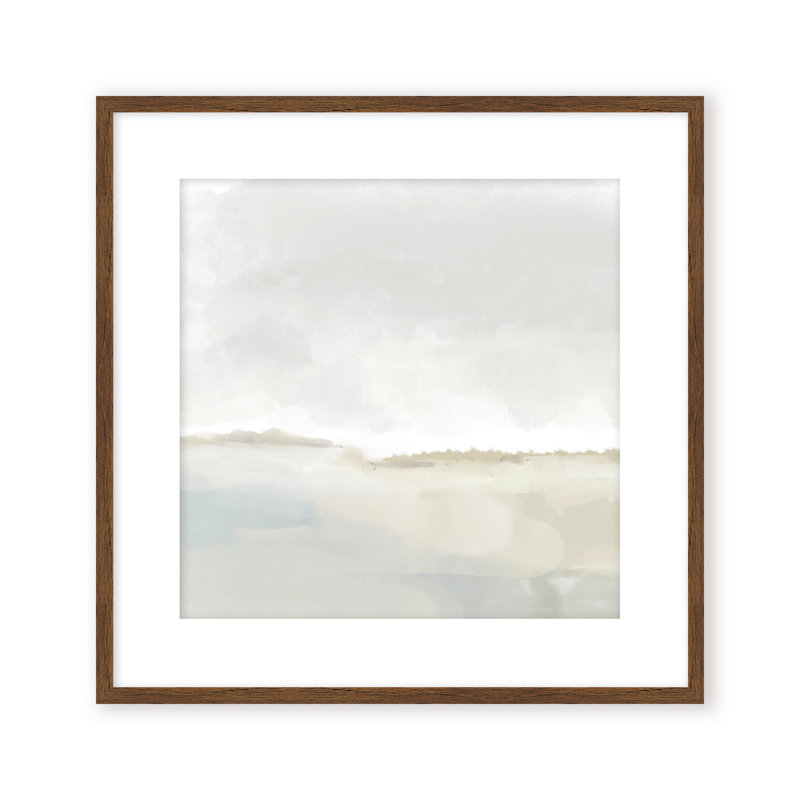 Coastal Retreat Shifting Sands par Gypsea Village, H 36 po x l 36 po, Framed Matted Print, Brown