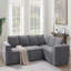 Canapé modulaire minimaliste de style minimaliste, ensemble de canapé en chenille infroissable à 6 places, combinaison sans PC de 2 pièces, ensemble de canapé en forme de L moderne pour le salon, aucun assemblage requis, 3 couleurs-1592329433
