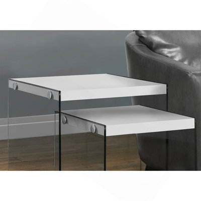 Two Pieces End Table, Nesting Table, Accent Table For Living Room, Indoor End Table For Living Space