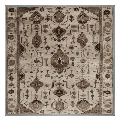Tapis persan gris lavable à la machine