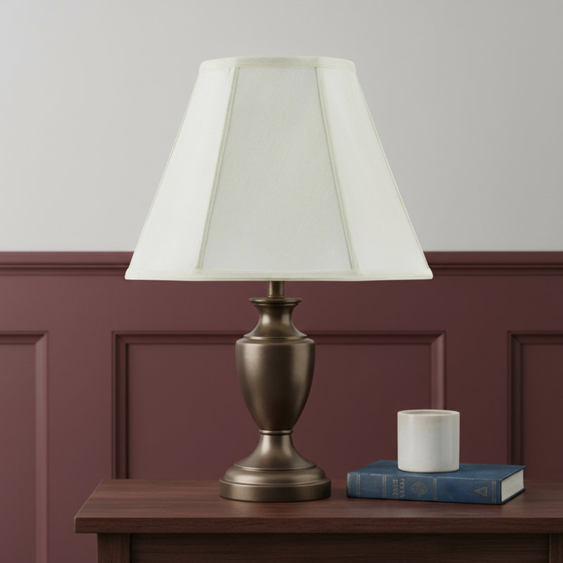 Eggshell Linen Piped Empire Lamp Shade, 13.00" H x 20.00" W x 20.00" D, Beige