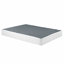 Structure complète en métal noir avec couvre-matelas texturé-695350734