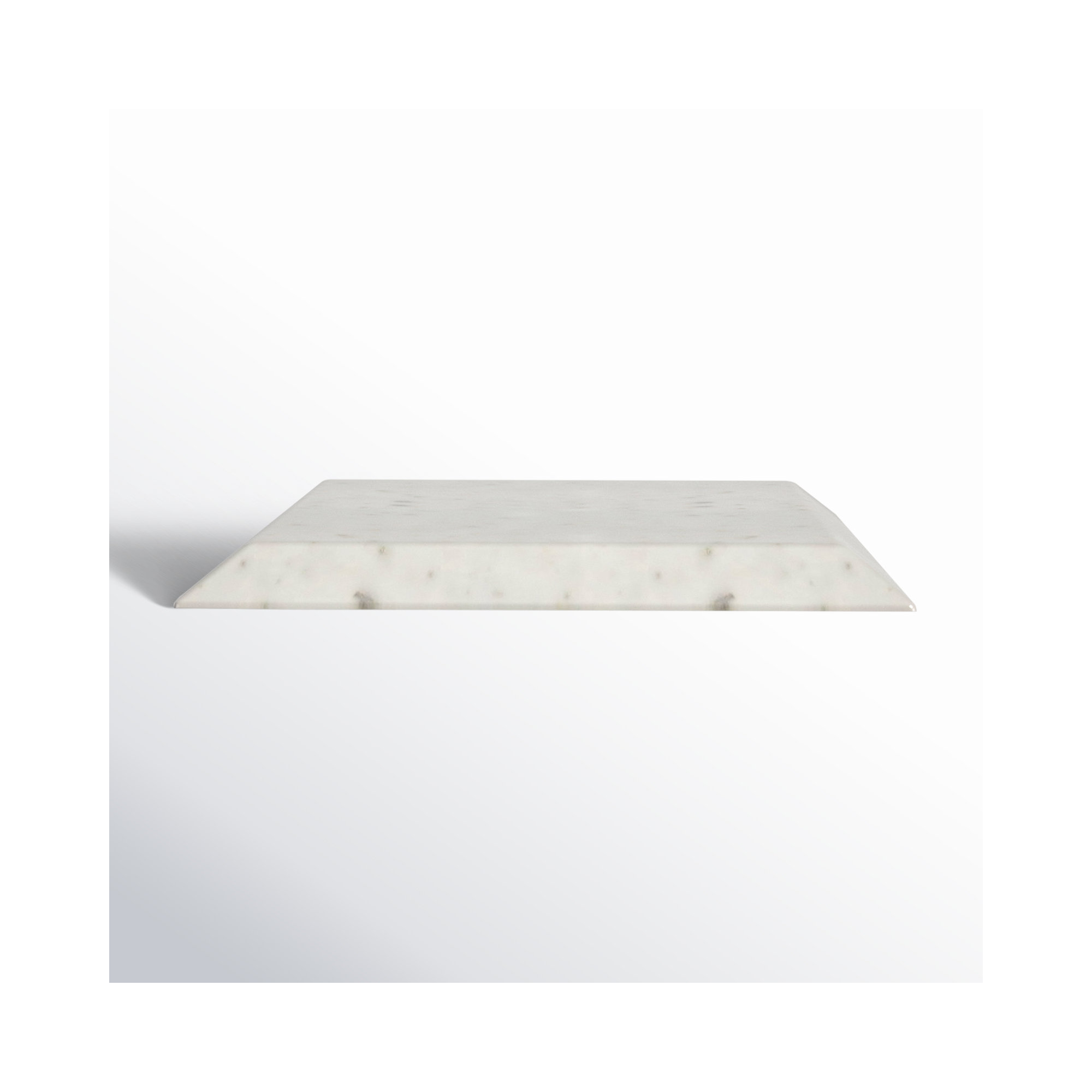 Matheson Marble Tray - Set of 1, 10"W x 10"D x 0.75"H, White
