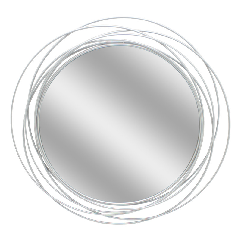 Baeddan Metal Flat Wall Mirror, Silver