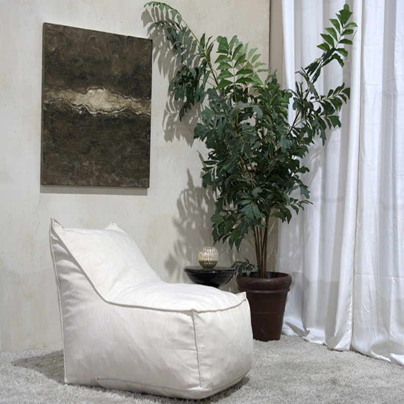 Fauteuil à billes en tissu résistant à l'eau de 3 pieds pour le salon - Kaki