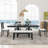 Raelene Modern 6-Piece Extendable Dining Table With Footrest,kitchen table set with Leaf,dining table set,dining room set-419587934