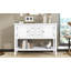 Ample console de rangement rétro avec quatre petits tiroirs et une tablette inférieure pour les salons, les entrées et les cuisines-2069996298-2069996297