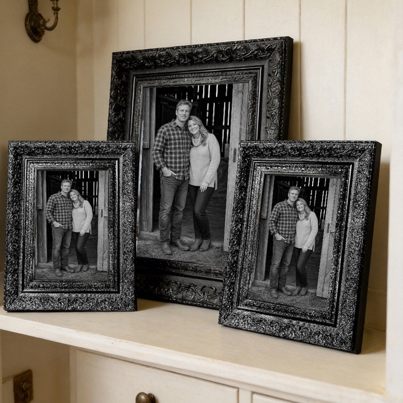 Cadre 3 photos noir traditionnel pour photos 11 po x 14 po, Noir, 3, L 11 po x H 14 po
