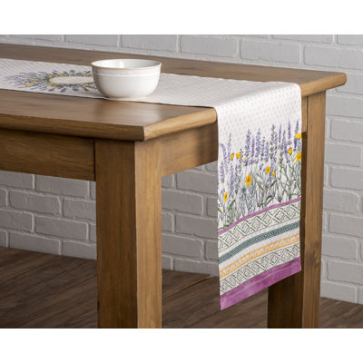 Geometric 100% Cotton Thanksgiving Table Runner