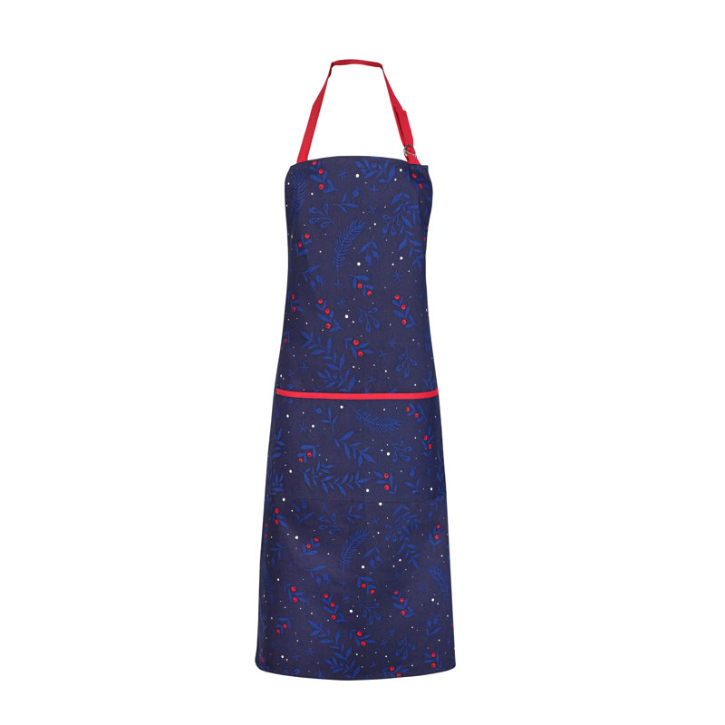 Andromachi Christmas Floral Bib Apron