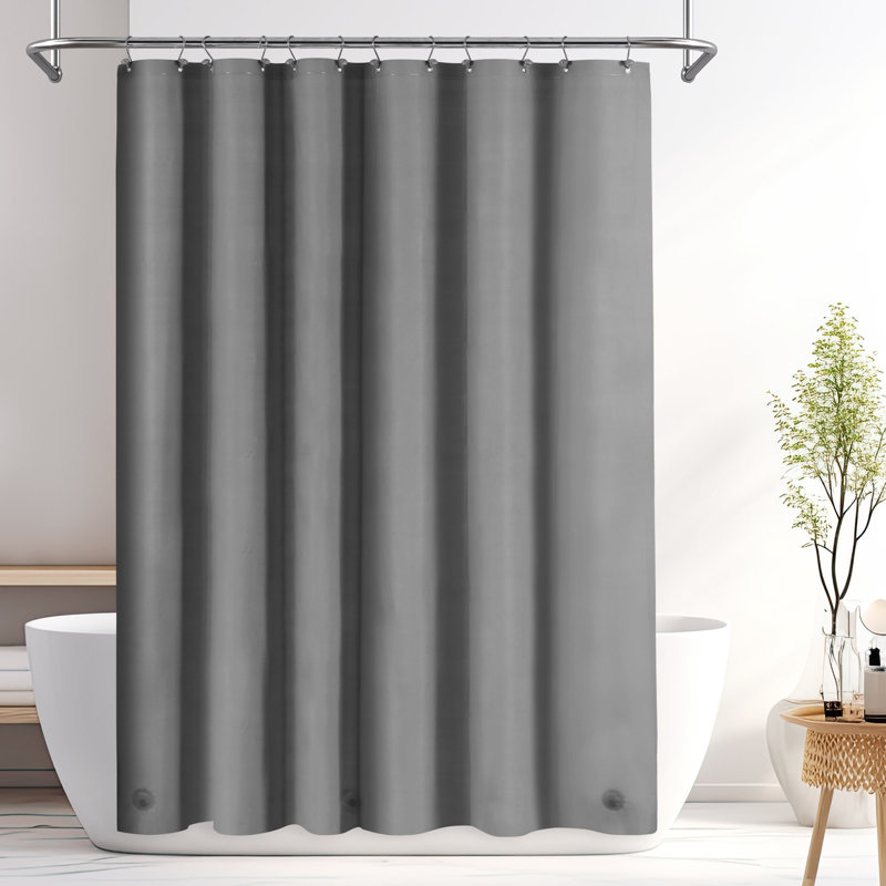 Waterproof Lightweight PEVA Shower Curtain Liner, 72"H x 72"W, Grey