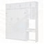 Lit escamotable double pleine grandeur avec bureau, armoire supérieure et tablettes de rangement, lit pliable peu encombrant pour une vie moderne-1109499484-1109499487