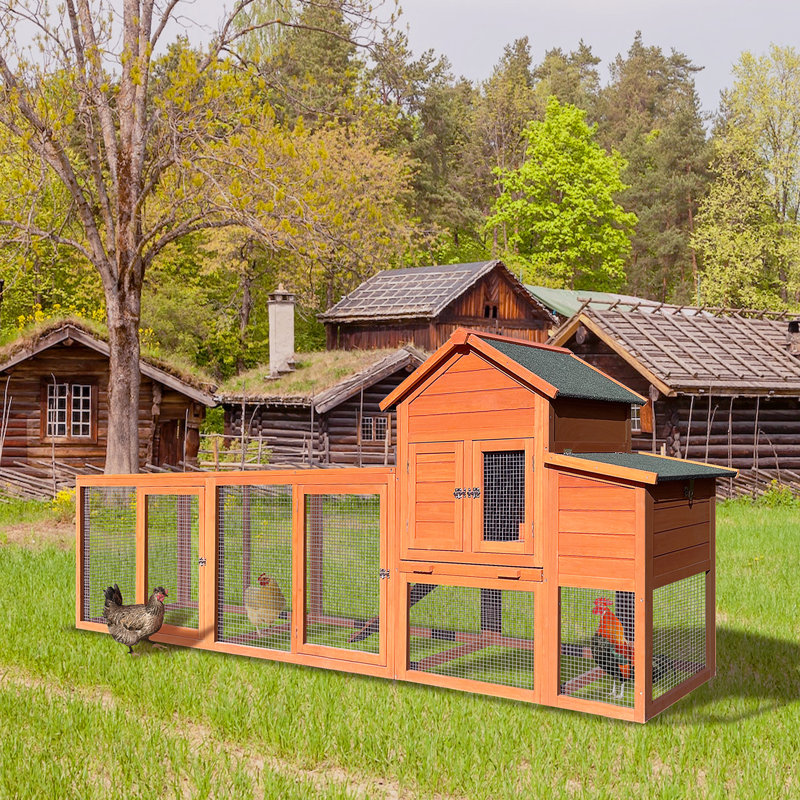 Grand poulailler en bois 122 ＂, Naturel
