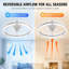 Ventilateur de plafond à profil bas encastrable 20 po avec lumières DEL et télécommande à intensité variable 3000-6000K à DEL, 20 po pour cuisine de chambre à coucher-1808472258