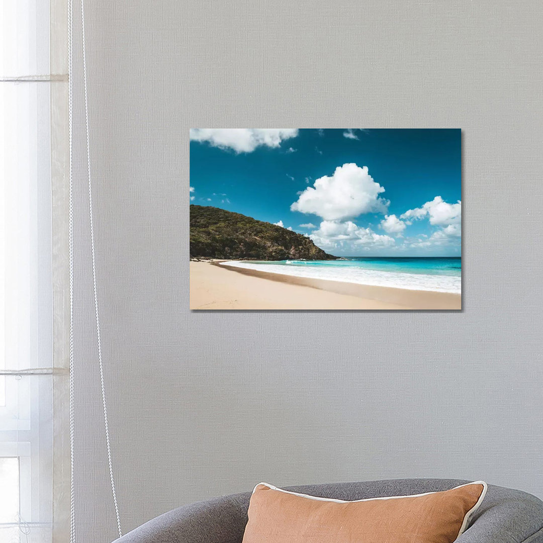 Secluded Island Beach Blue Water by James Vodicka - Wrapped Canvas Gallery-Wrapped Canvas Giclée