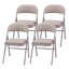 Ensemble de chaises pliantes rembourrées en tissu de luxe MECO Sudden Comfort, gris (paquet de 12)