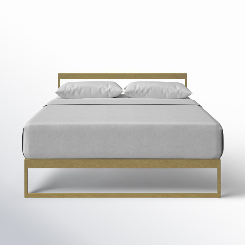 Aston Open-Frame Bed, King, Gold