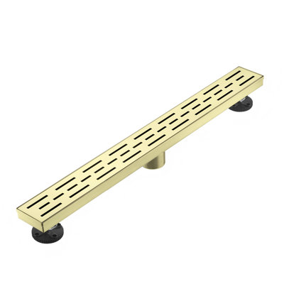 Bonde à grille linéaire en or brossé 32 po Majesta