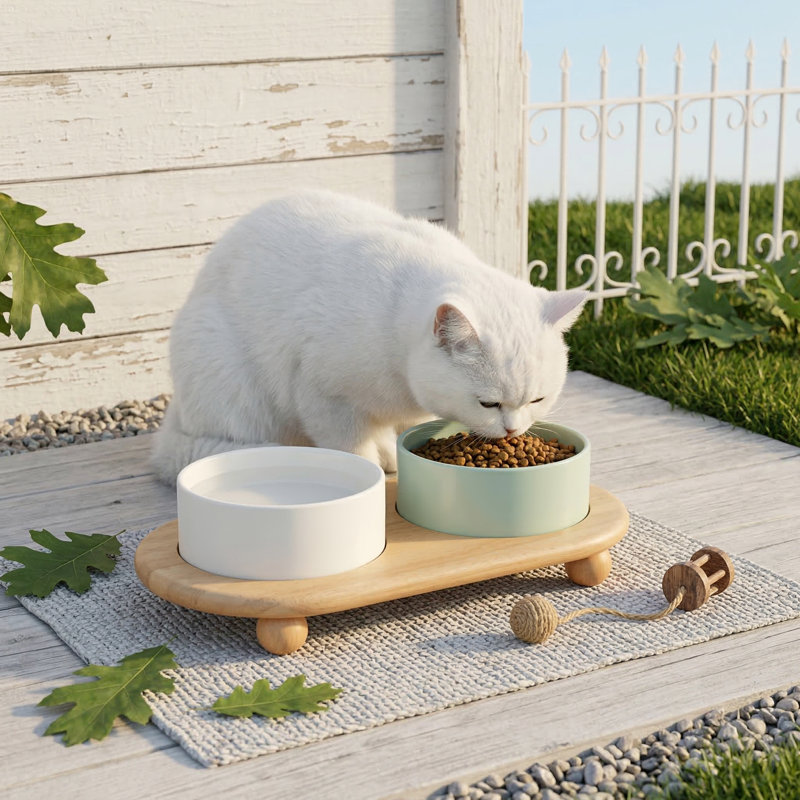 Ensemble de bols pour chien 6 "en céramique avec support