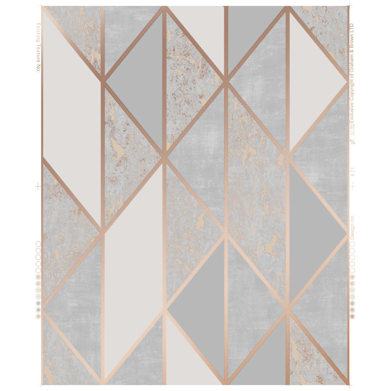 Superfresco Easy Milan Geometric Wallpaper, Rose Gold